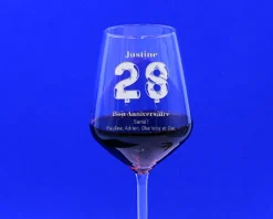 Verre à vin personnalisable anniversaire - Ballons