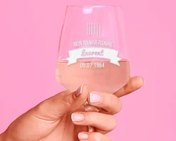 Verre à vin personnalisable anniversaire - Bougies