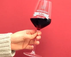 Verre à vin personnalisable anniversaire - Bougies