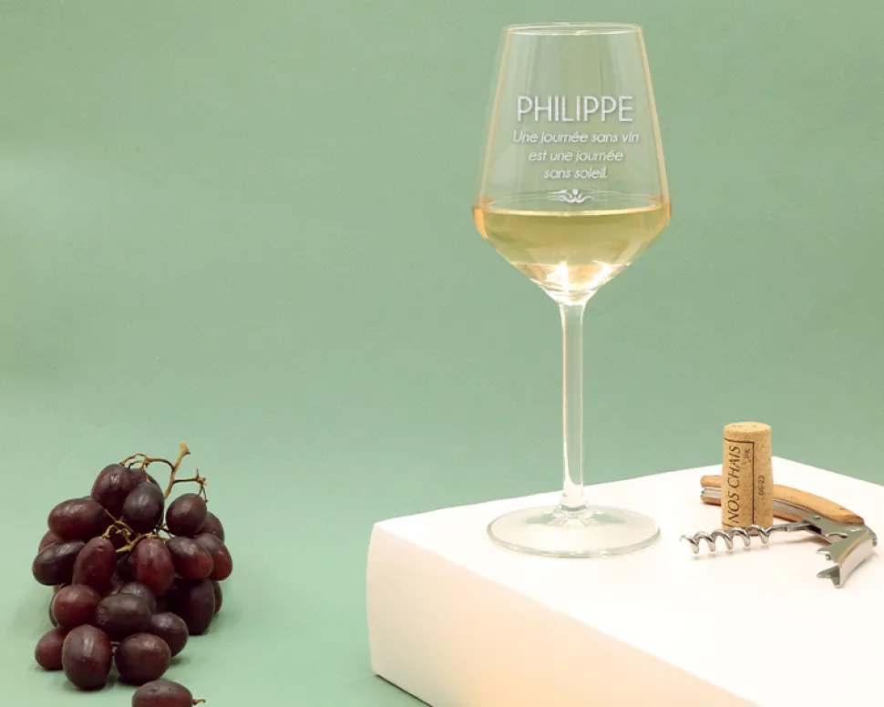 Verre à vin personnalisable - Citation