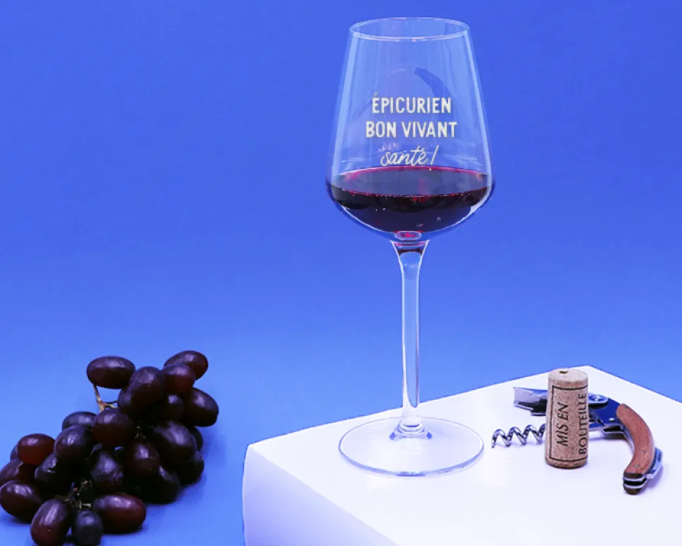 Verre à vin personnalisable - Message