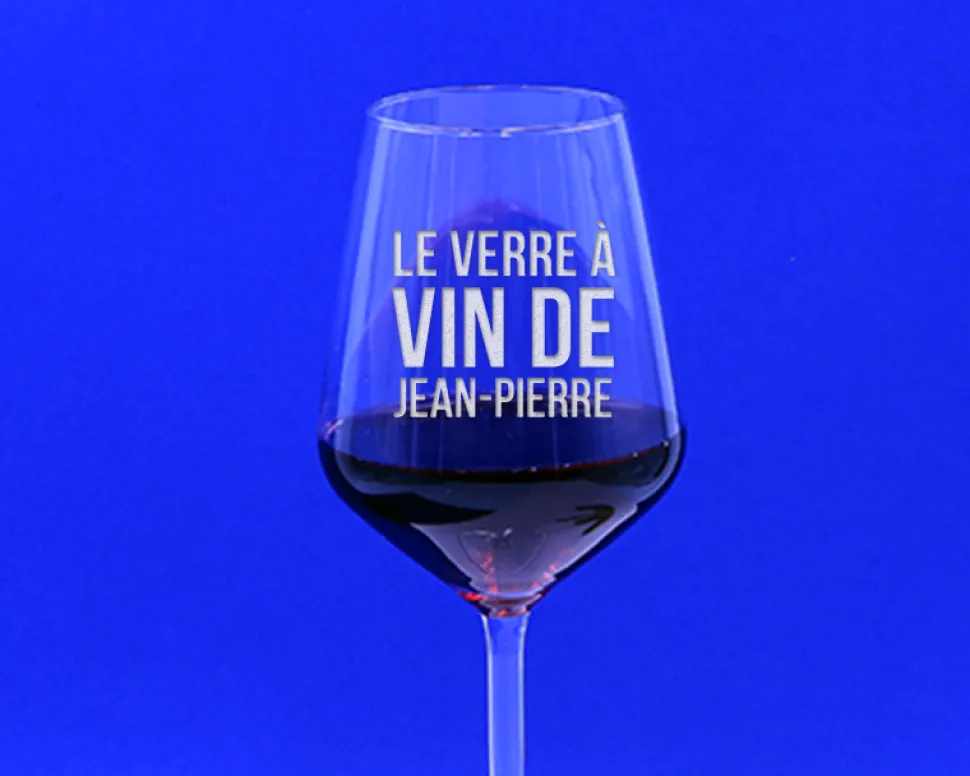 Verre à vin personnalisable - "Le verre de" - Homme