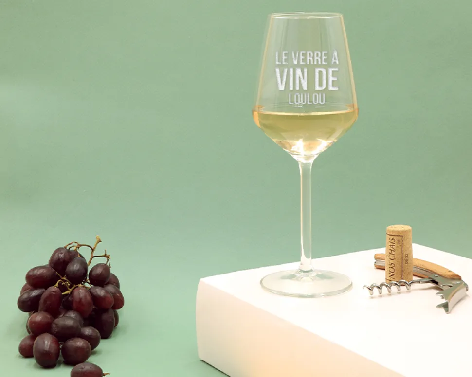 Verre à vin personnalisable - "Le verre de" - Homme