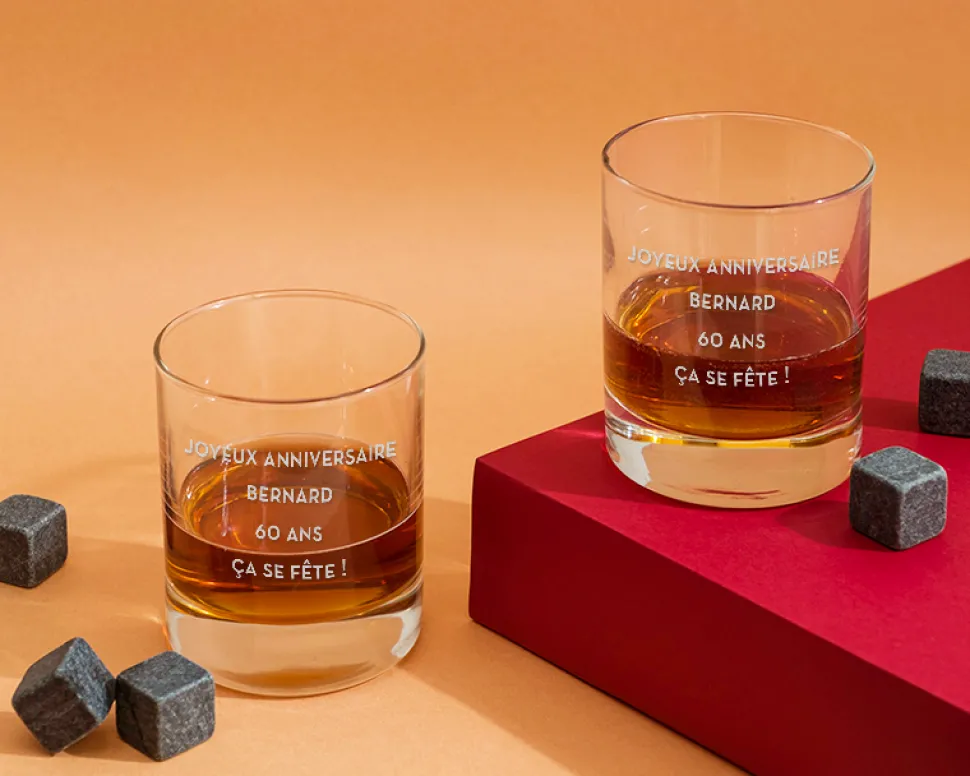 Verre à whisky personnalisé - Message