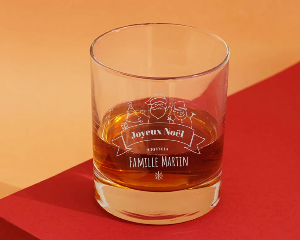 Verre à whisky personnalisé - Joyeux Noël