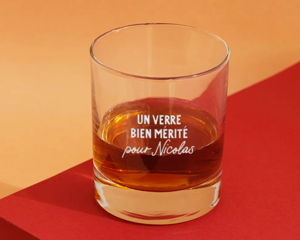 Verre à whisky personnalisé - Texte