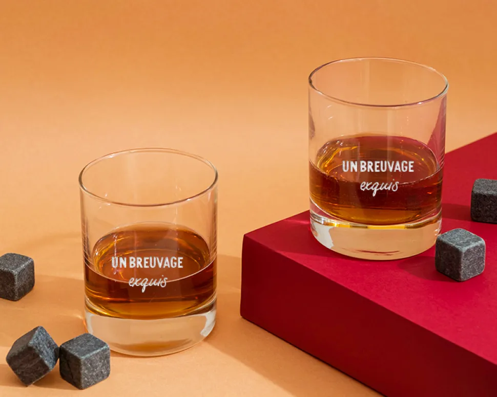 Verre à whisky personnalisé - Texte