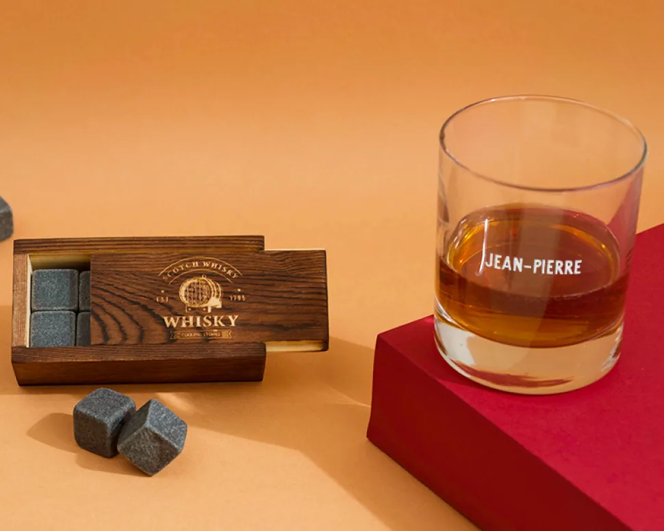 Verre à whisky personnalisé - Texte