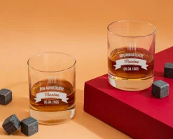 Verre à whisky personnalisé anniversaire - Bougies