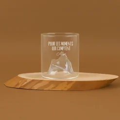 Verre relief personnalisé - Message